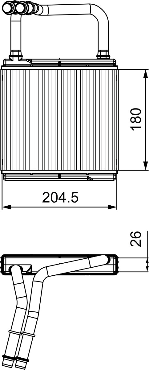 Schimbator caldura, incalzire habitaclu 811526 VALEO